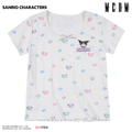 MEDM × Sanrio Family Series Small Fragrant Style Candy Printed Knitted Short Sleeve Cute Sweet Girl Casual T-shirt for Women