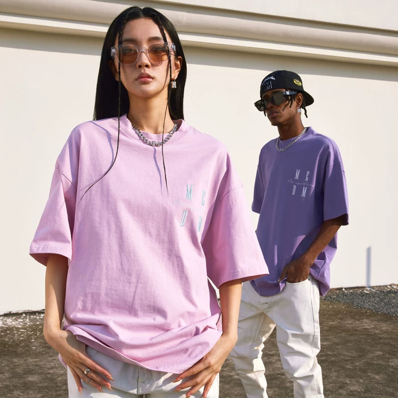 MEDM China-Chic Summer Short Sleeve T-shirt Wang Hedi Same style Men's and Women's Cotton Fashion T-shirt